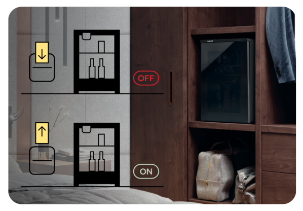 EcoSmart Smart Mode — adaptive minibar cooling based on occupancy