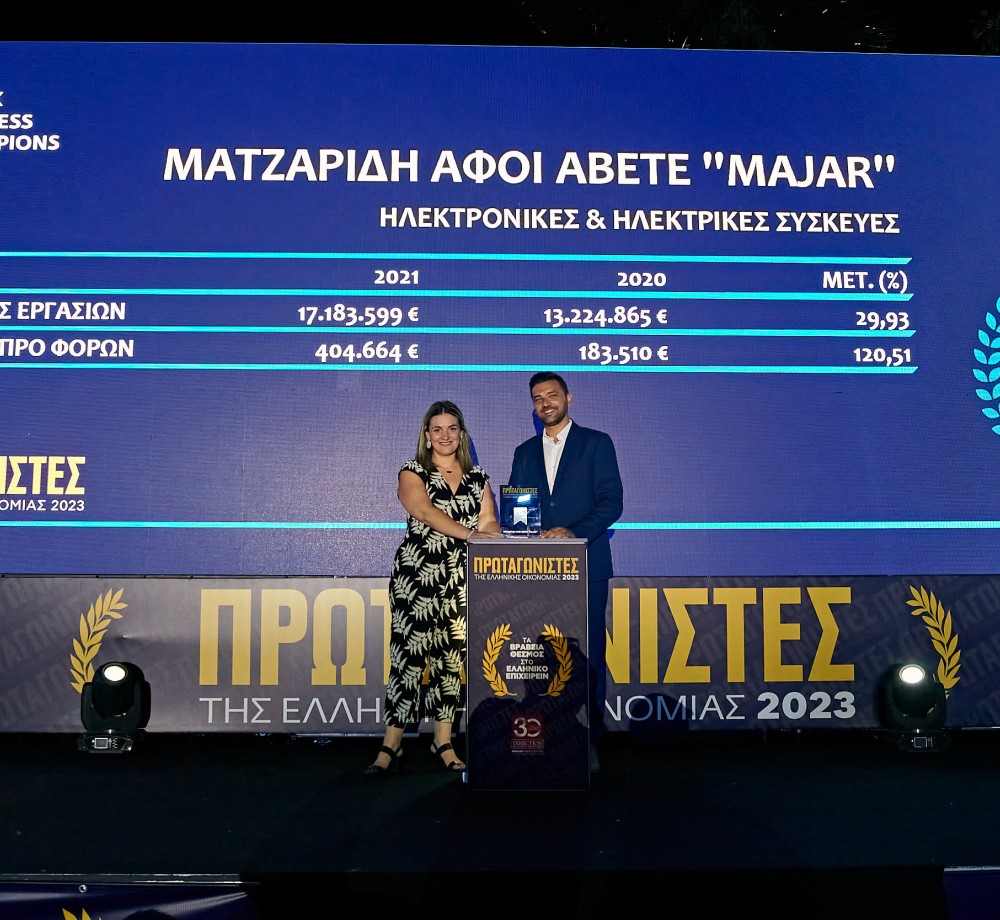 MAJAR SA: A Three-Time Consecutive Winner of the Prestigious "Greek Business Champion 2023" Award