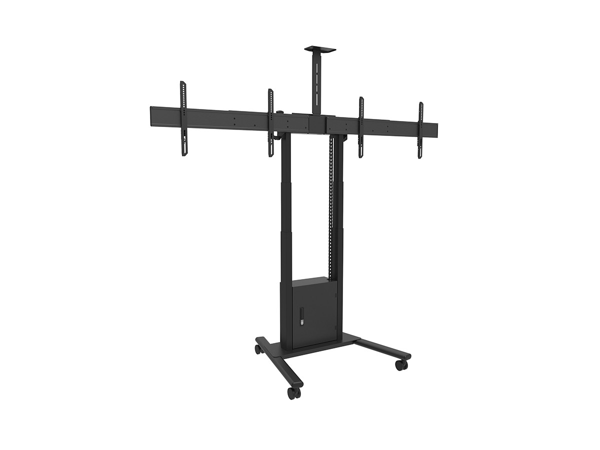 Multibrackets 7350073738557 M Motorized Floorstand Dual Screen incl cabinet & cam-shelf 120kg