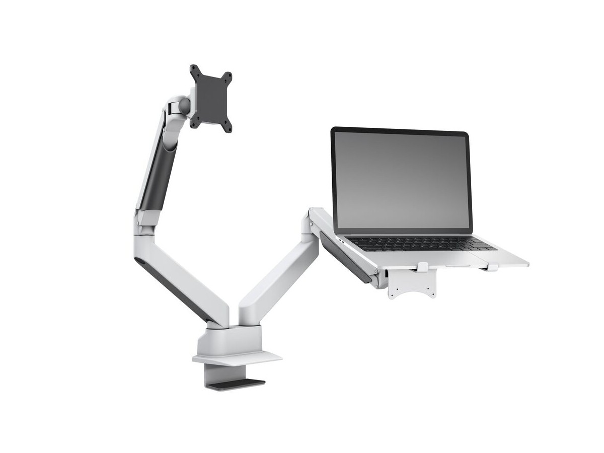 Multibrackets 7350105211898 M VESA Gas Lift Arm Dual Arm w. Laptop Holder White