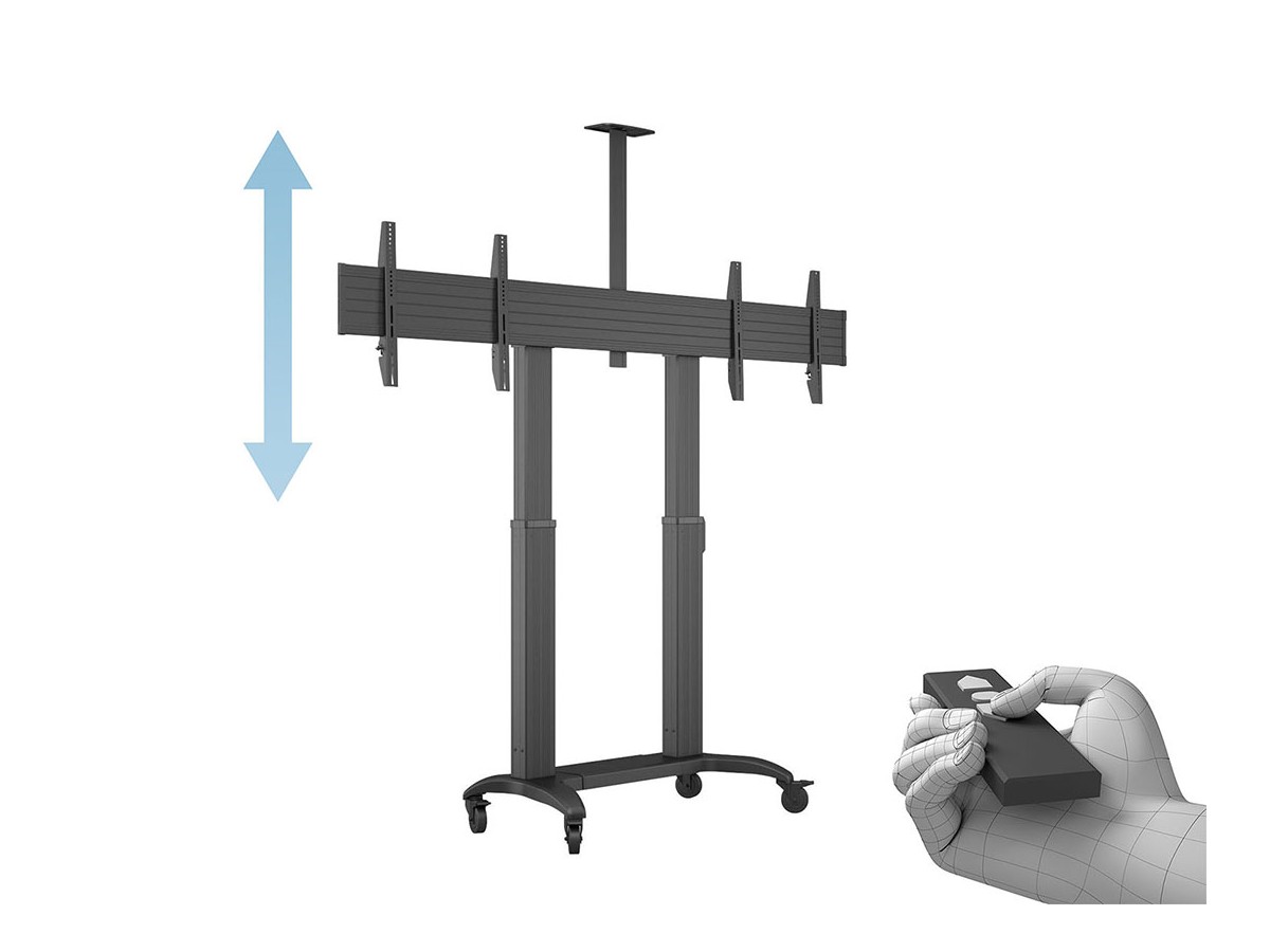 Multibrackets 7350105214424 M Motorized Public Floorstand Dual Screen 180 HD