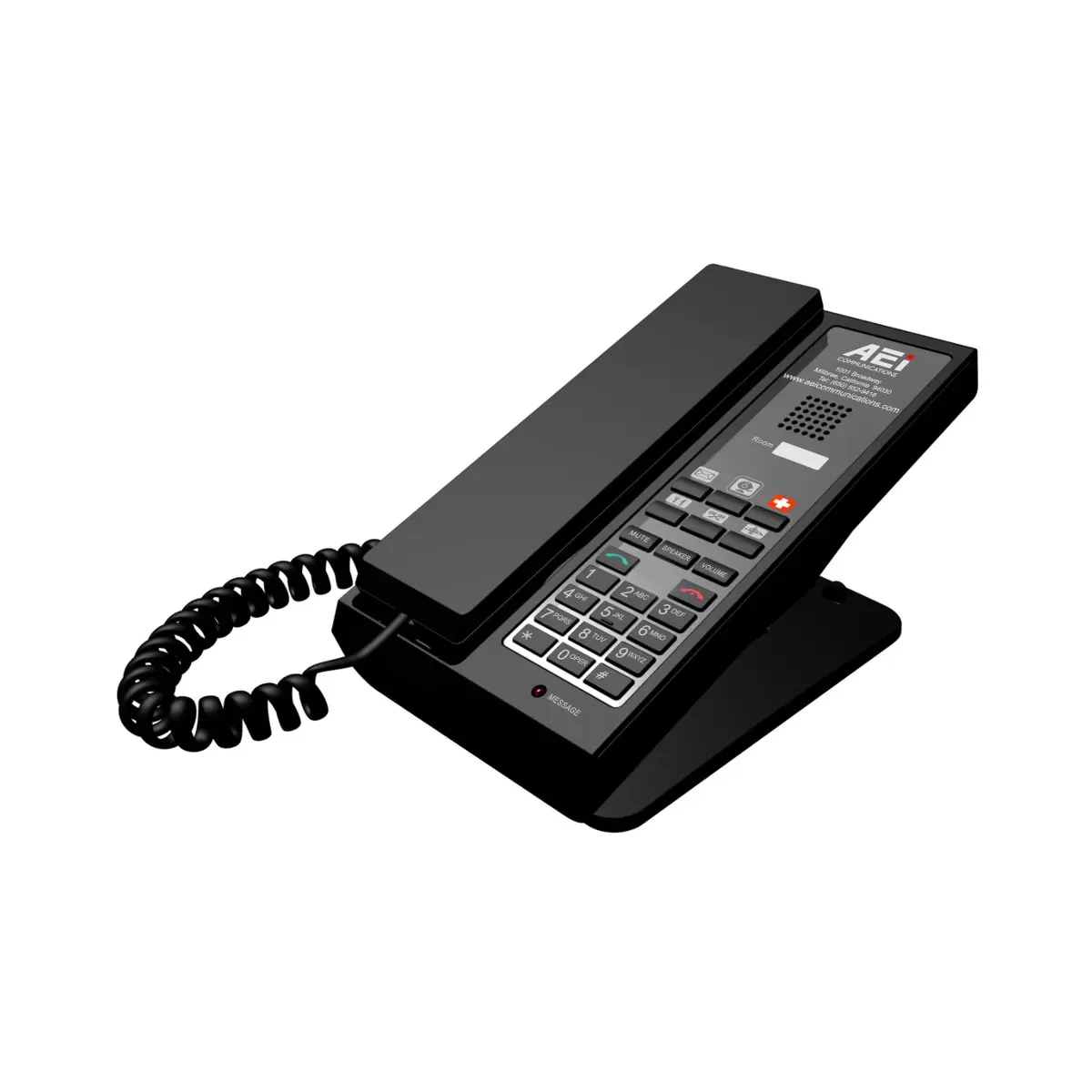 AEI AGR-9106-SM Slim Single-Line Analog DECT Corded Speakerphone (Master)