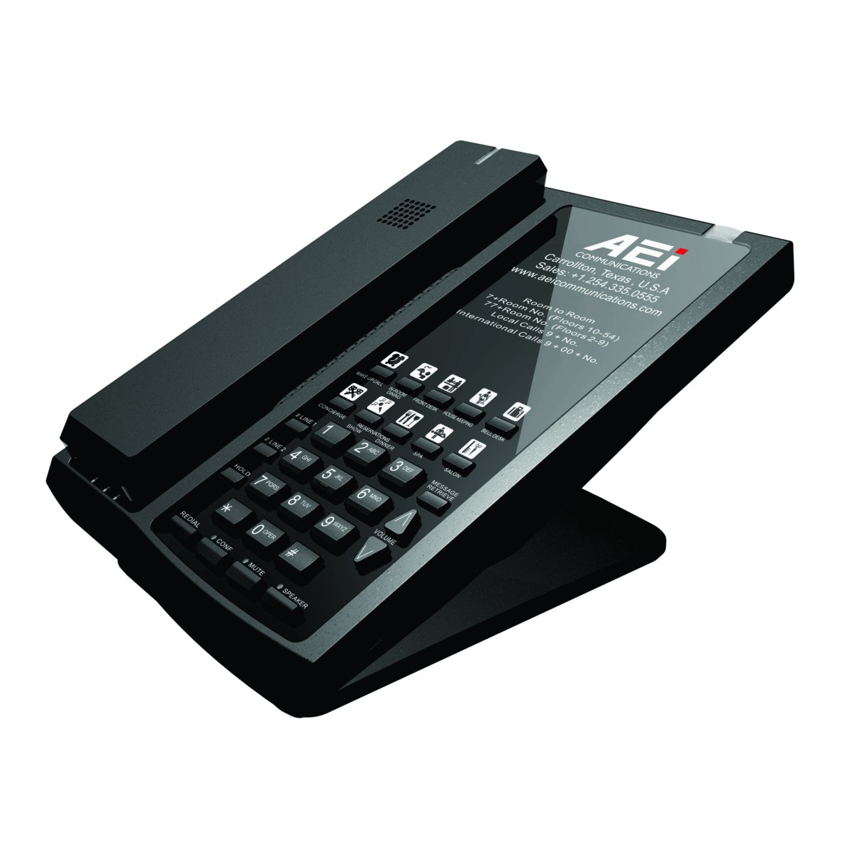 AEI ASP-8210-SMK/ASP-8110-SMK Dual or Single-Line Analog Cordless Full Duplex Speakerphone