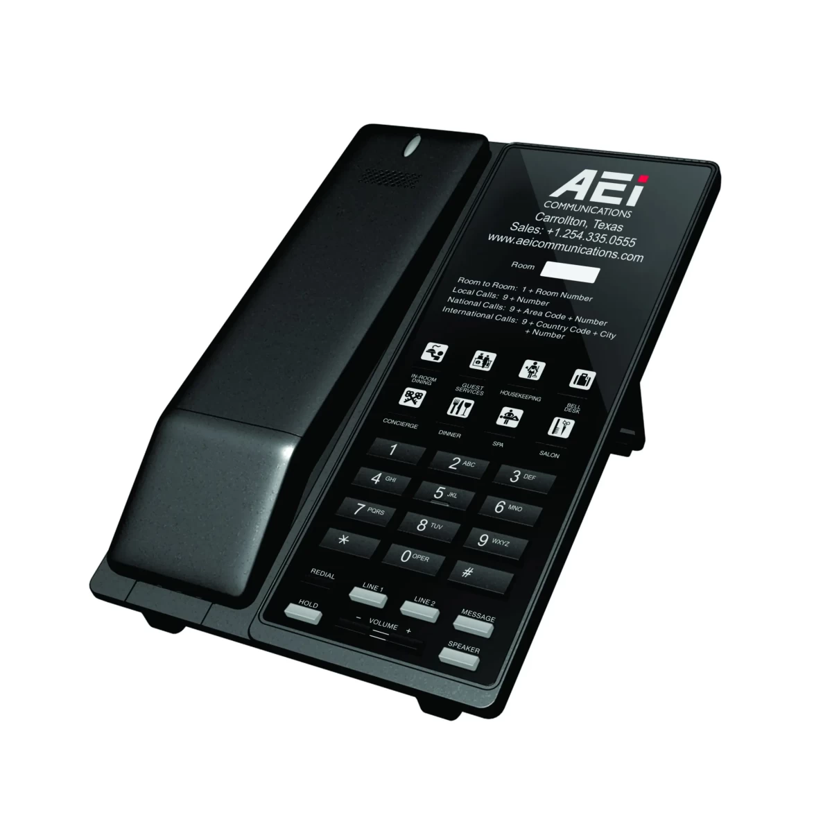 AEI VM-8X08-SMK(A) Single or Dual-Line Analog DECT Cordless Telephone