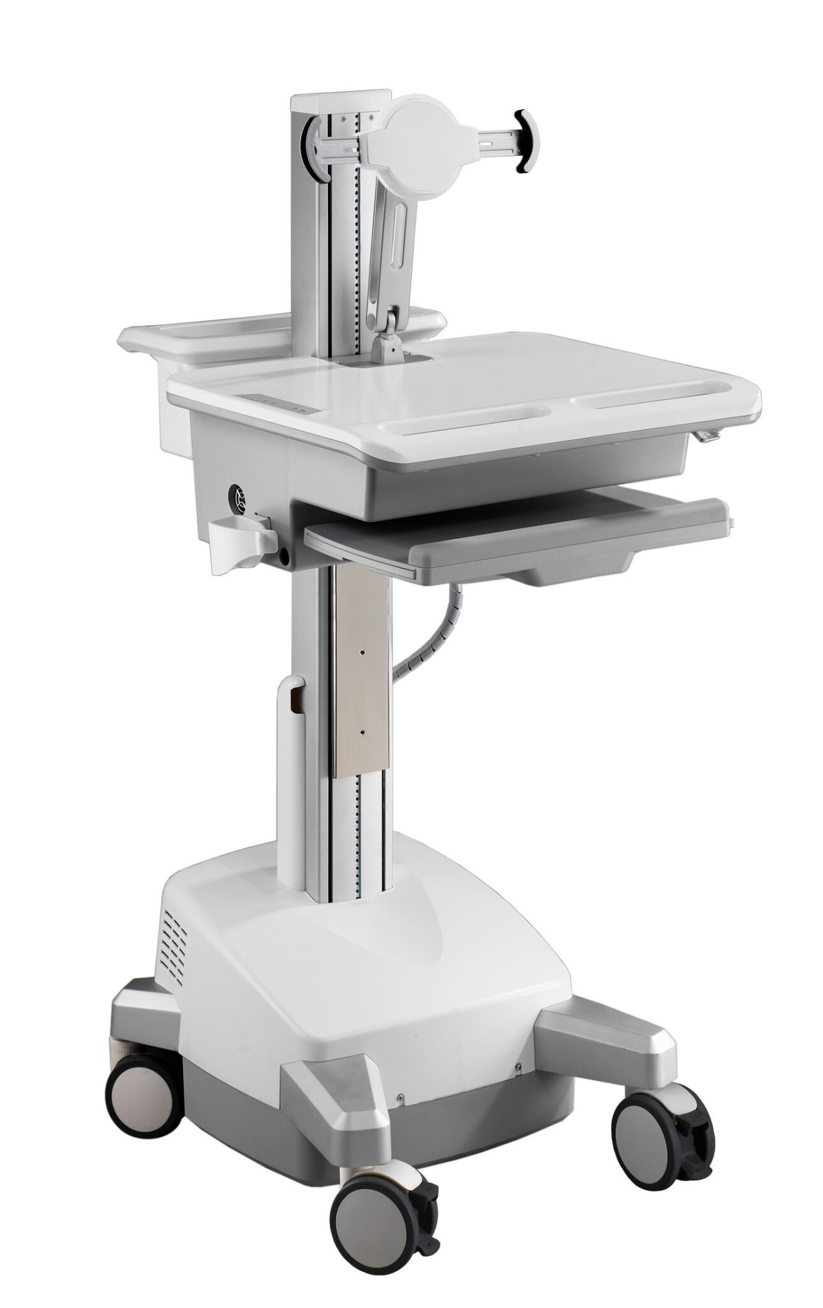 Aavara CMT01 Powered Mobile Medical Cart with Manual LIFT - Tablet type