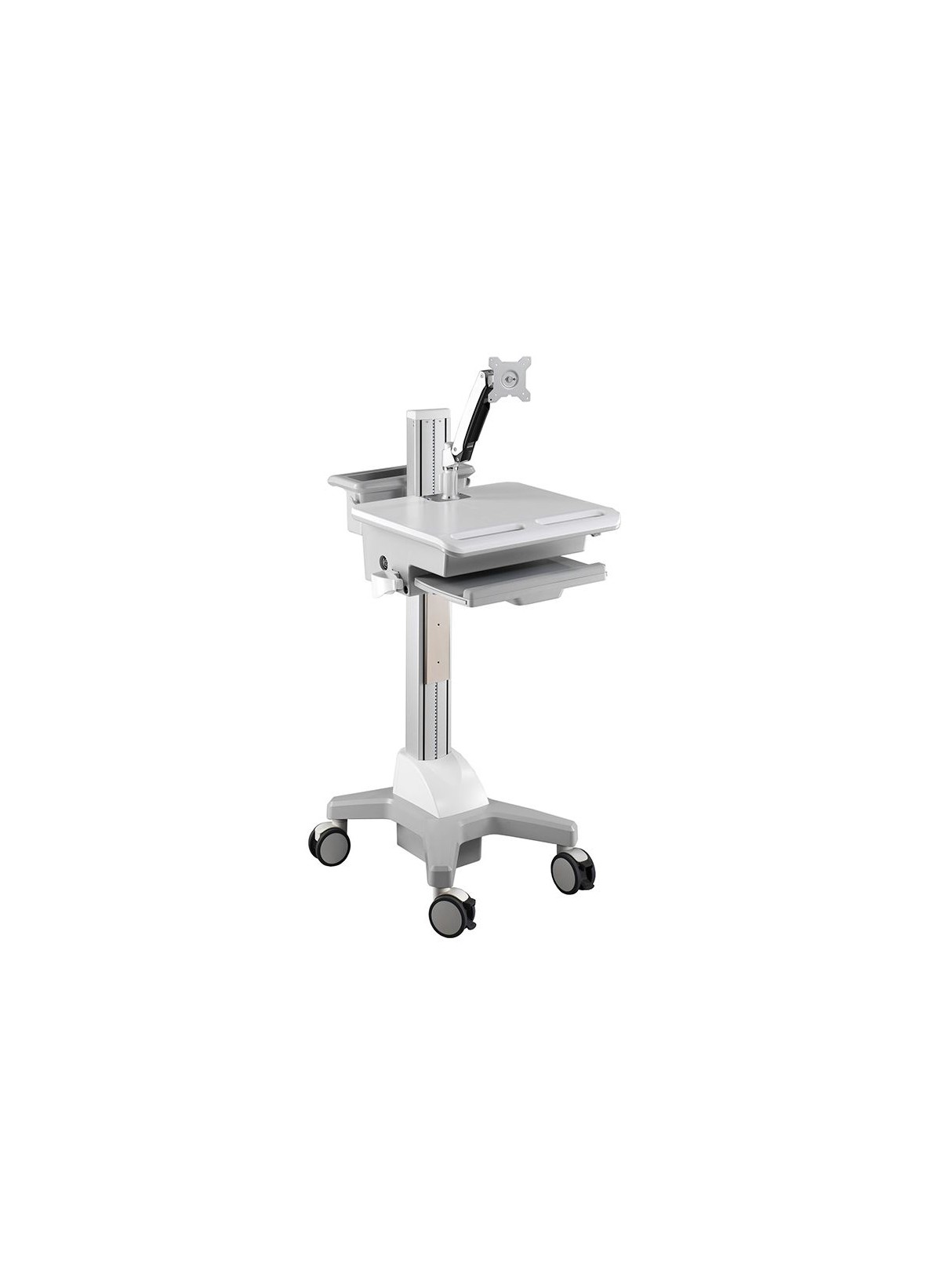 Aavara CNR01 Mobile Medical Cart - Single Monitor Arm type