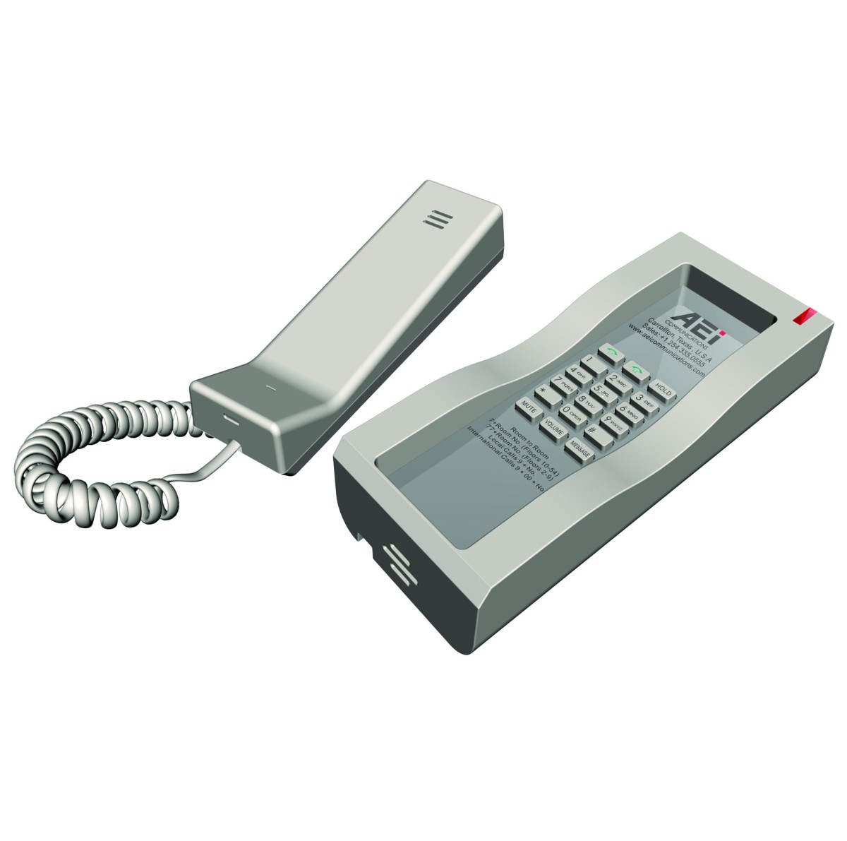 AEI SFT-1200/SFT-1206 Compact Dual-Line IP Corded Telephone