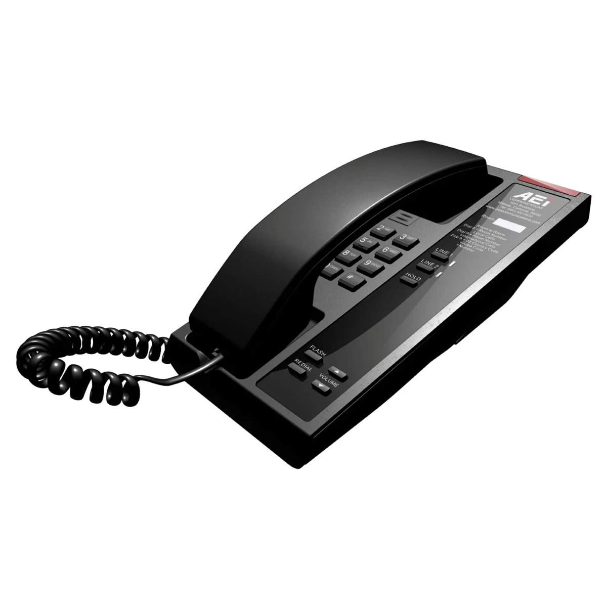 AEI AKD-5200 Slim Dual-Line Analog Corded Telephone