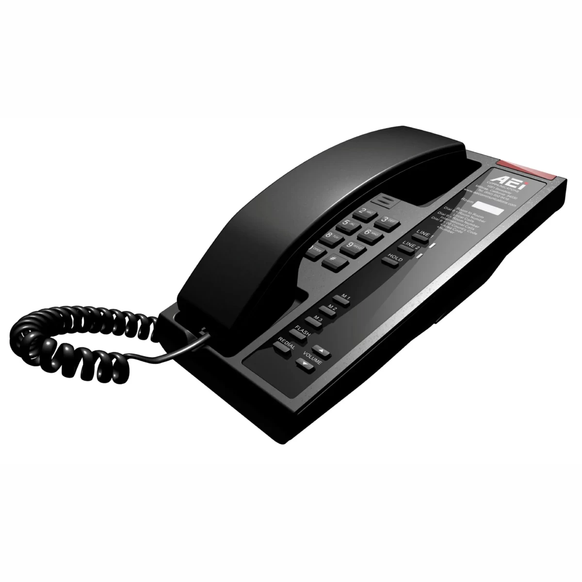 AEI AKD-5203 Slim Dual-Line Analog Corded Telephone