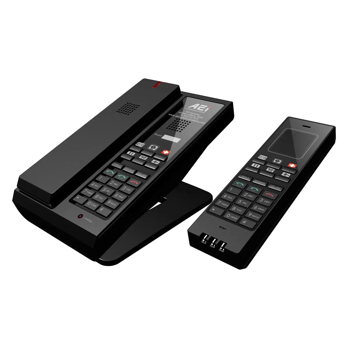 AEI SGR-8206-SMK Dual-Line IP Cordless Telephone with Dual Keypad (master)