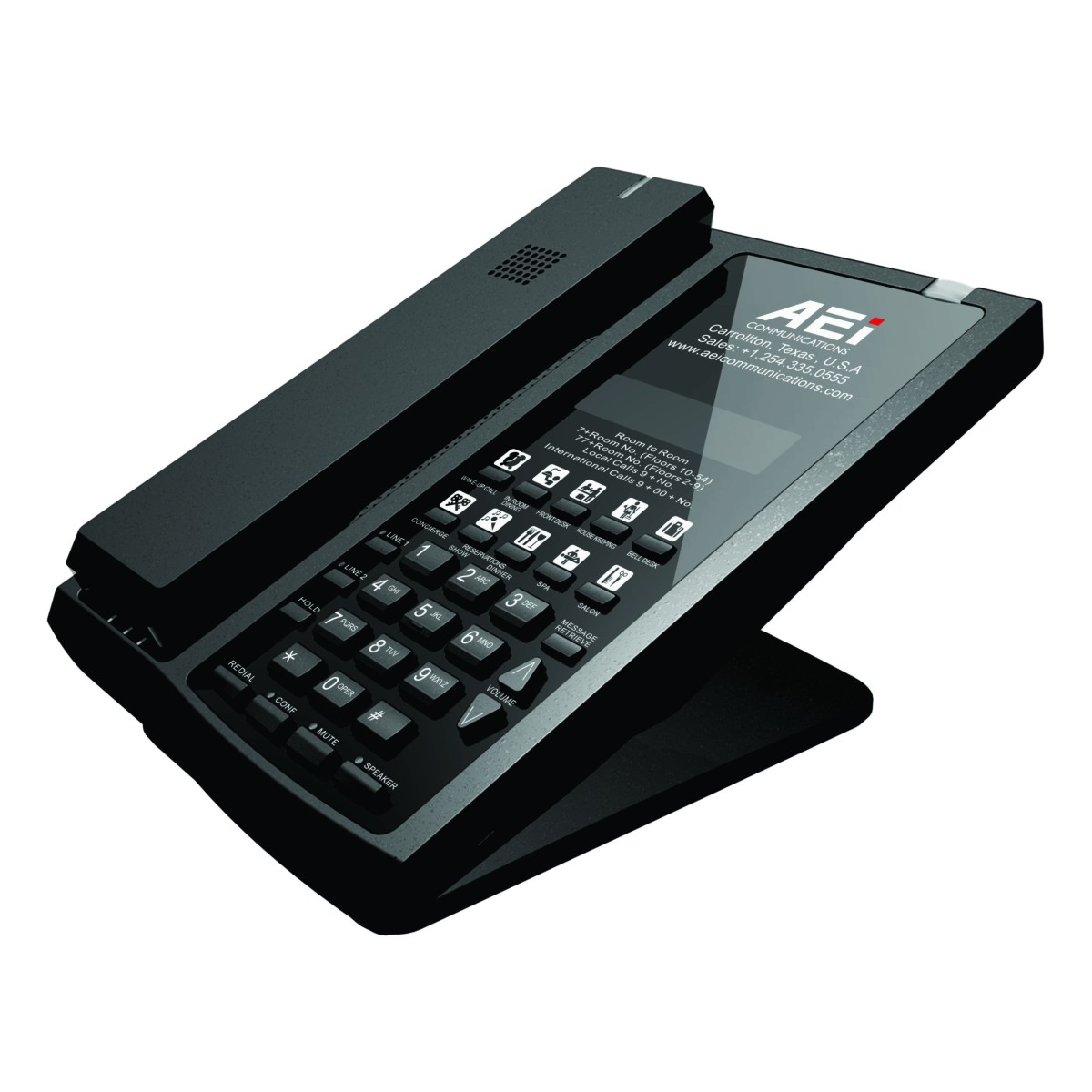 AEI SSP-8210-SMK Dual-Line IP Cordless Full Duplex Speakerphone