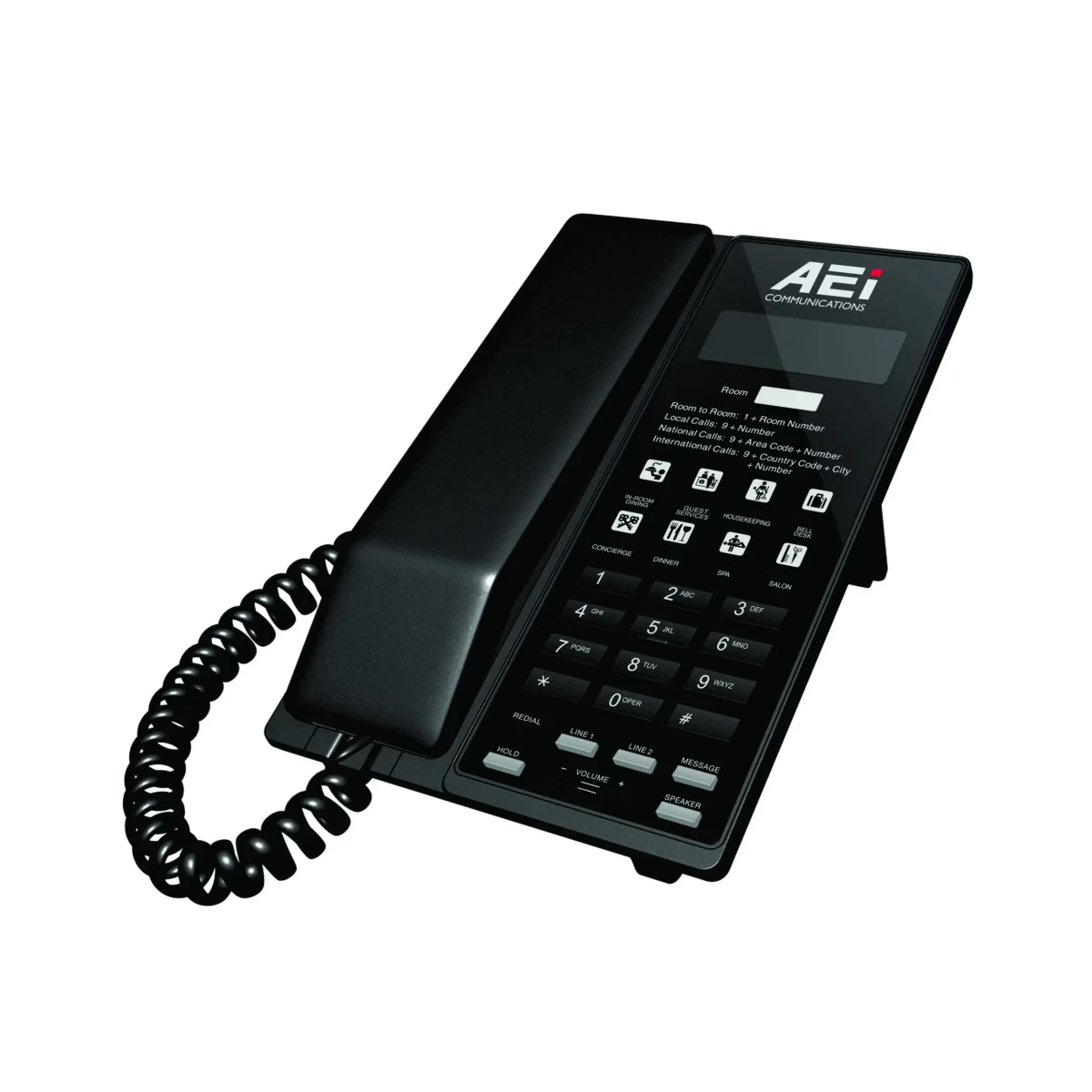 AEI VM-9208-S(S) Small LCD IP Corded Speakerphone