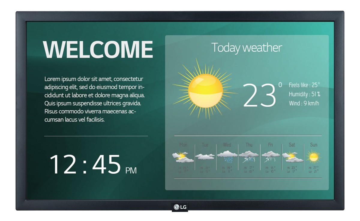 LG 22SM3G-B Full HD Digital Signage Display