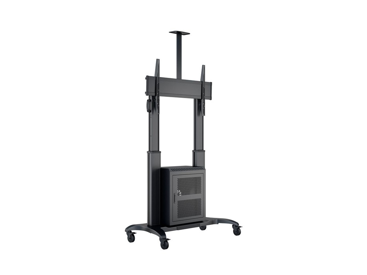 Multibrackets 7350073737680 M Public Floorstand Dual Pillar 180 HD with AV Cabinet