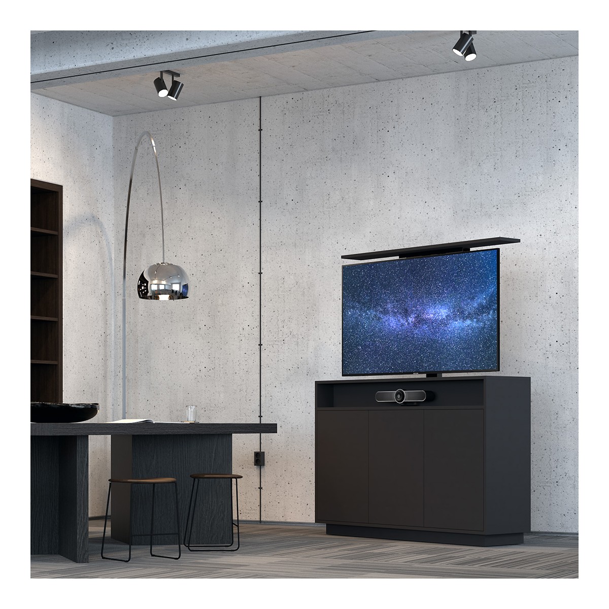 Multibrackets 7350105214707 M AV Cabinet TV-Lift 55” Black