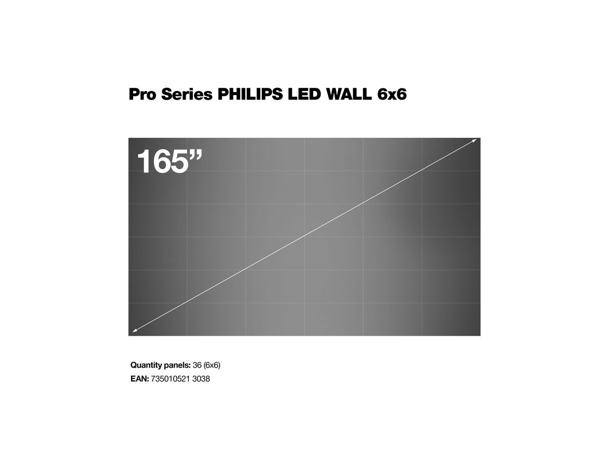 Multibrackets 7350105213038 Pro Series Philips LED WALL 6X6, 165”