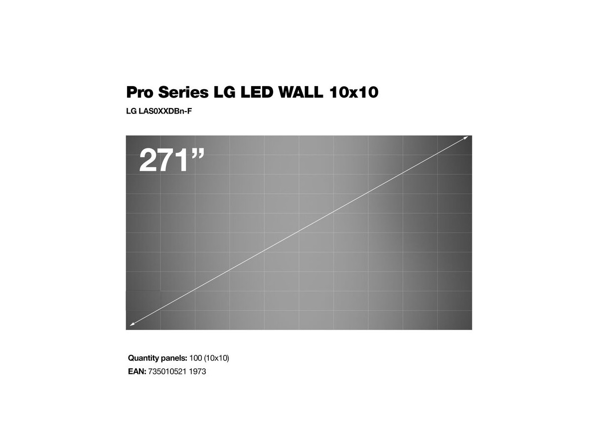 Multibrackets 7350105211973 Pro Series LG LED WALL 10X10, 271