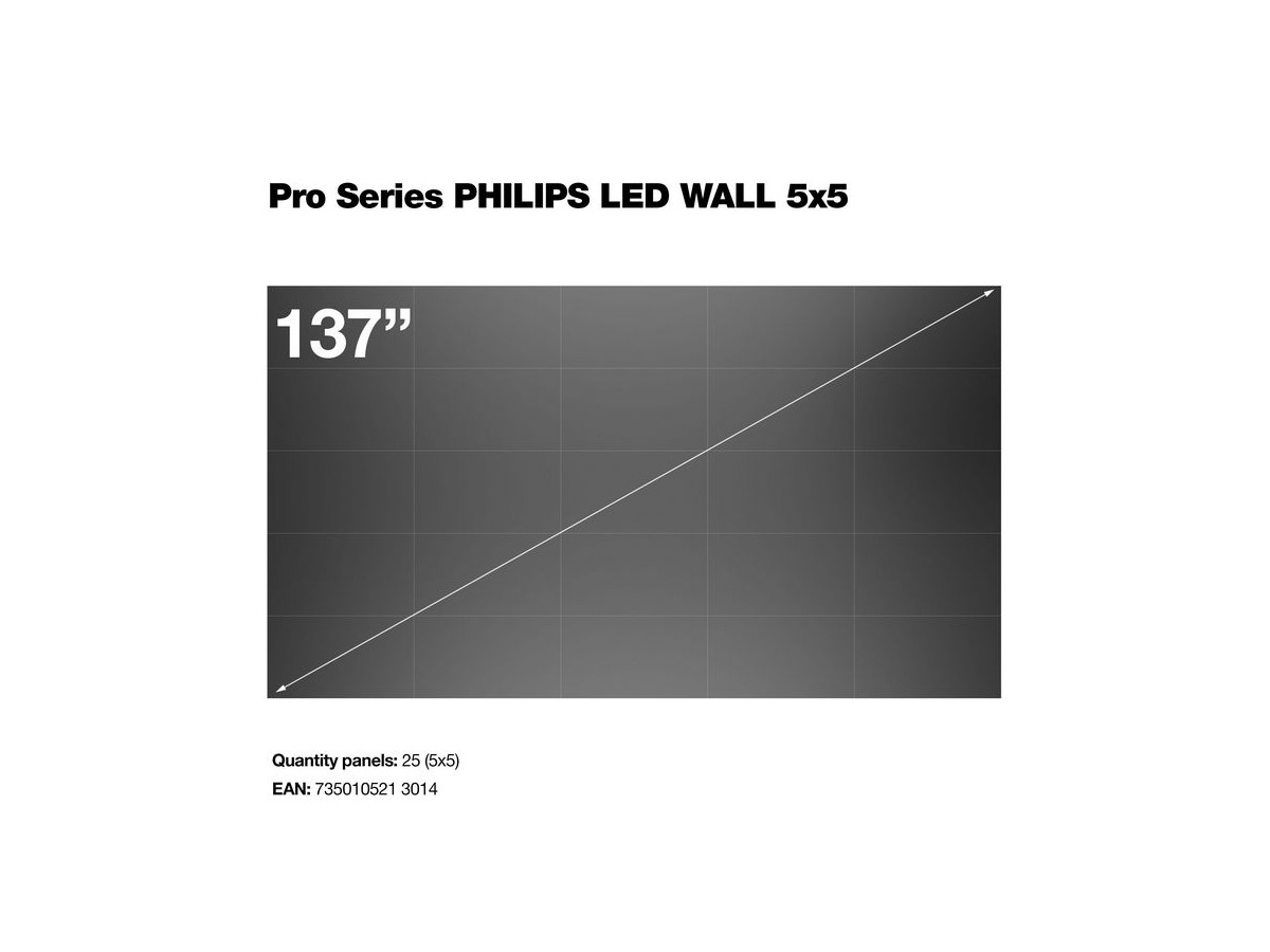 Multibrackets 7350105213014 Pro Series Philips LED WALL 5X5, 137”
