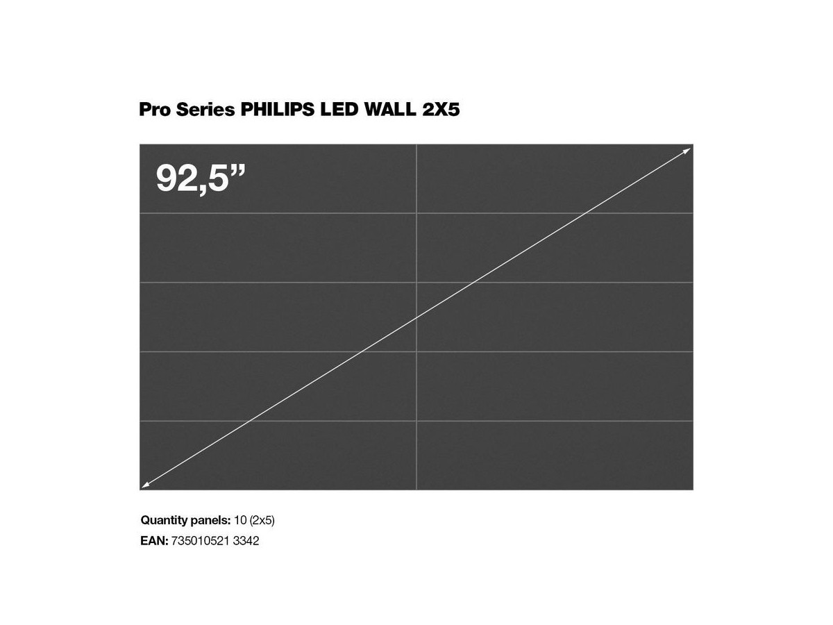Multibrackets 7350105213342 Pro Series Philips LED WALL 2X5