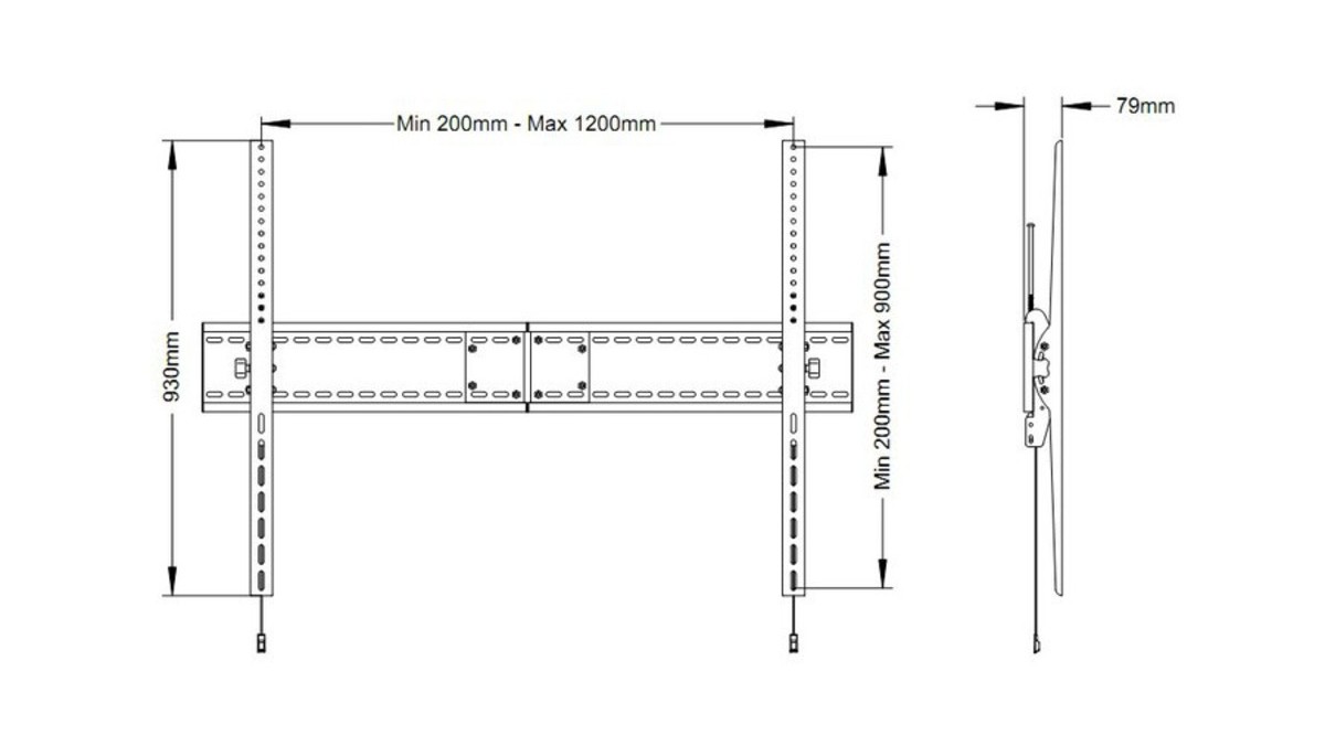 Multibrackets 7350073730926 M Universal Tilt Wallmount SD MAX 1200x900