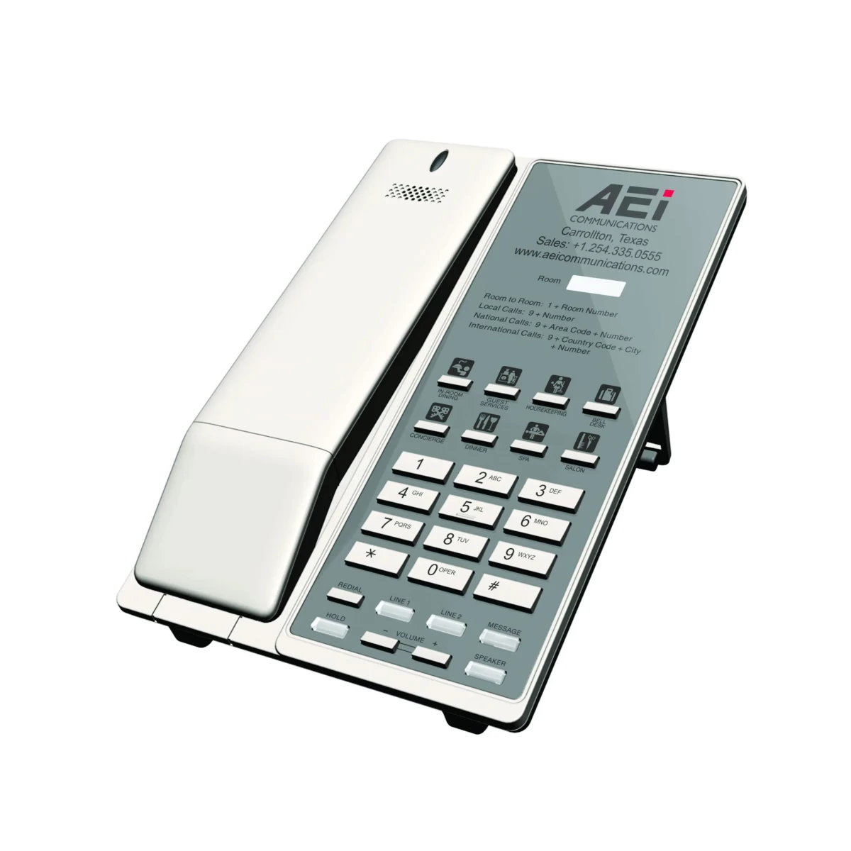 AEI VM-8X08-SMK(A) Single or Dual-Line Analog DECT Cordless Telephone