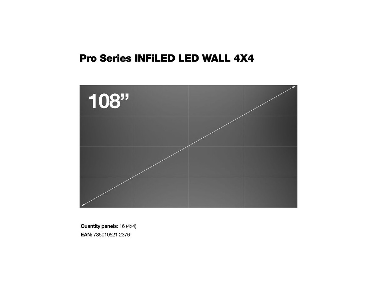 Multibrackets 7350105212383 Pro Series INFiLED LED WALL 4X4