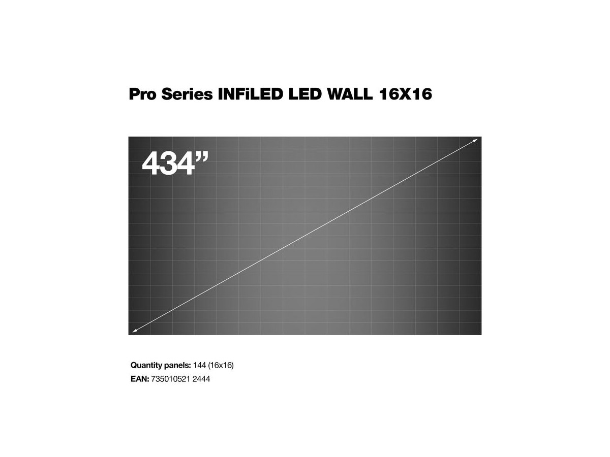 Multibrackets 7350105212444 Pro Series INFiLED LED WALL 16X16