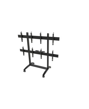 Edbak VWTA2257-L Mobile Video Wall Trolley, Modular 2×2, for 50″-57″ Screens, landscape