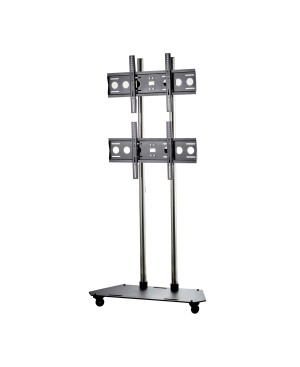 Edbak TR3 Flat Screen Trolley for Two 37″-60” Screens, vertical position