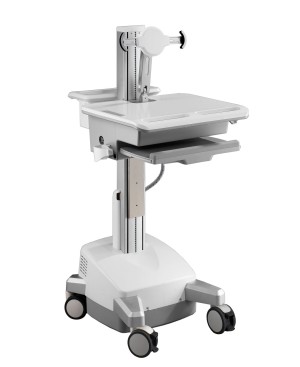 Aavara CMT01 Powered Mobile Medical Cart with Manual LIFT - Tablet type