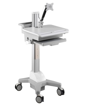 Aavara CNR01 Mobile Medical Cart - Single Monitor Arm type