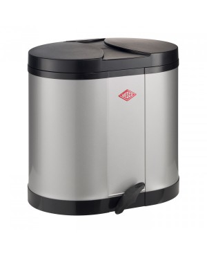 Wesco 170611-11 Eco-Double Bin 170 2x15L Silver Metallic