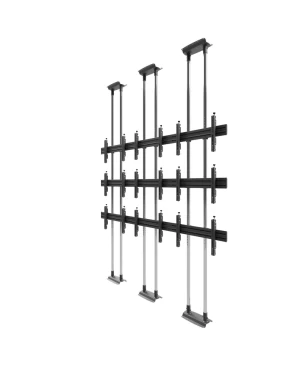 Edbak VWFCA3347-L Video Wall Bolt Down Floor-to-Ceiling Mount, modular 3×3, for 42″-49″ Screens, landscape