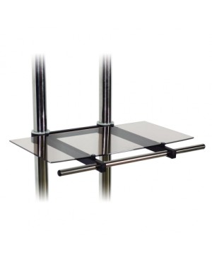 Edbak TRS2 Glass shelf with handle TR1/TR2/TR3 trolley, black